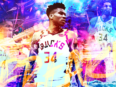 FREAK SHOW - Giannis Antetokounmpo 34 athlete branding basketball basketball player branding bucks composite forte giannis giannis antetokounmpo nba nba playoffs nba poster sports branding sports marketing