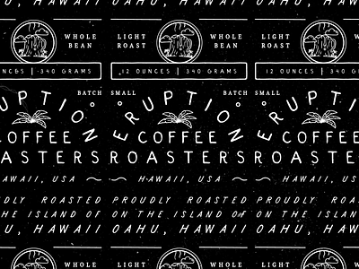 Eruption Coffee badge branding iconography illustration lettering logo logotype stamp texture typography