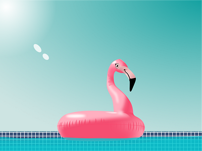 Flamingo affinity designer flamingo illustration pool summer