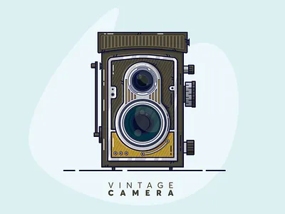 Vintage Camera camera camera app concept design flatdesign icon illustration photography vector vector art vintage