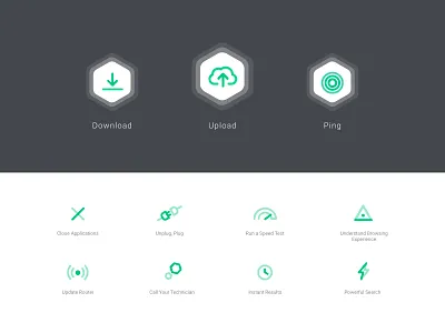 Internet Speed Test Icons check close download extension icon icons icons design iconset internet net plug power results router search speed tech test unplug upload