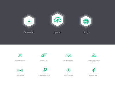 Internet Speed Test Icons check close download extension icon icons icons design iconset internet net plug power results router search speed tech test unplug upload