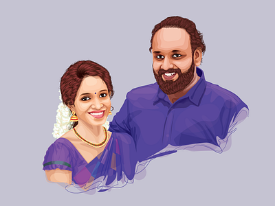 Wedding Portrait adobe illustrator caricature digital art digital drawing digital portrait digitalart illustrator drawing vector portrait vectorart wedding wedding portrait