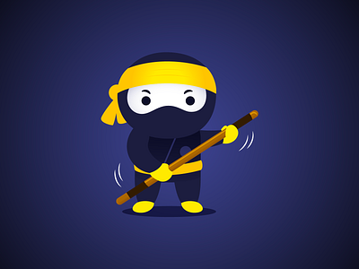 Do it like a ninja character illustration ninja vector