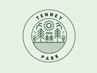 Tenney Park Badge badge brand design brand identity branding design icon illustration logo vector