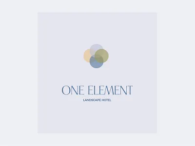 One Element - A landscape hotel brand identity dailylogochallange geometric hotel branding logodesignchallenge logomark logos minimal typography