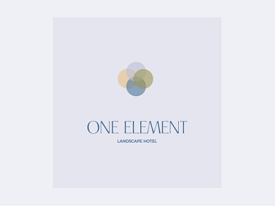 One Element - A landscape hotel brand identity dailylogochallange geometric hotel branding logodesignchallenge logomark logos minimal typography