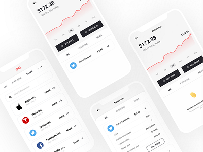 Gatsby app branding buy design sell stocks traiding ui ux