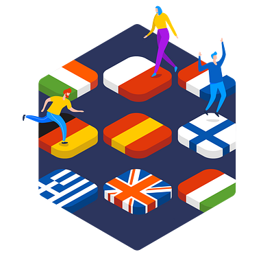 Countries character country drawing eu euro europe germany great britain hungary illustration jumping man men people running select selector spain uk woman