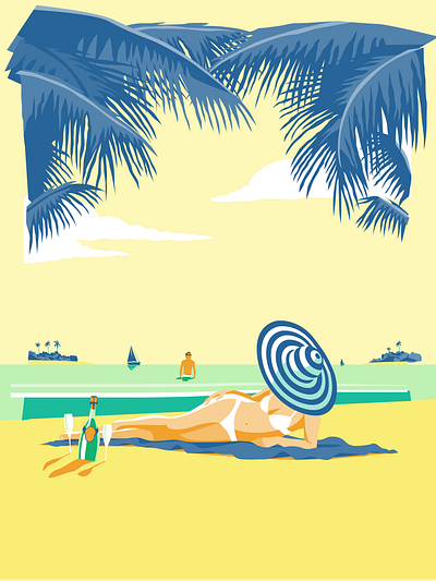 Bahamas Travel Poster Series art bahamar bahamas beach branding design hotel illustration poster screen print travel vector