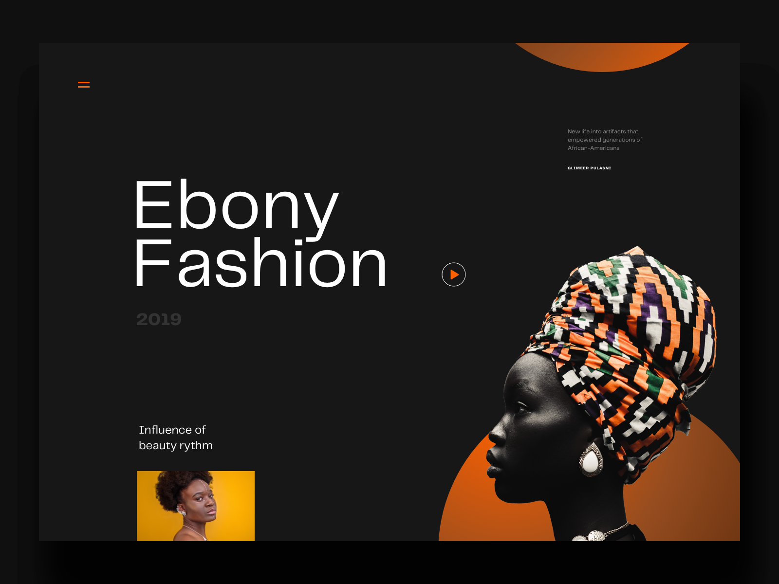 Ebony fashion website clean design ebony fashion minimal sketch typography ui ux web web desgin website