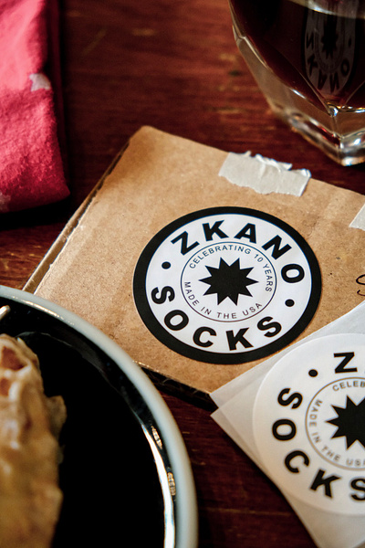 Final Sticker for Zkano branding collateral details label marketing packaging photo sticker swag