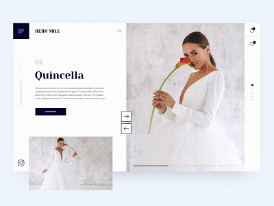 Bridals Collection Concept best shot bride creativity daily design dress fashion minimalism minimalistic tenderness ui uiux ux uxui webdesign website wedding white