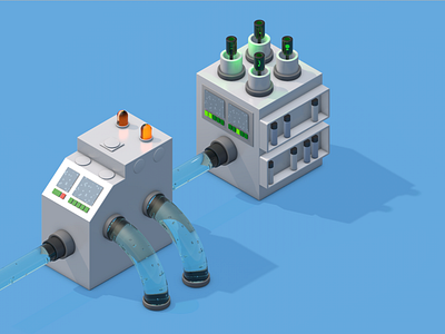 Mini Machines 3 3d 3d art cinema4d illustration industrial industry machine machinery mini machine