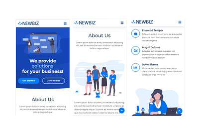 website design for newbiz digital company branding design digital icon illustration ui