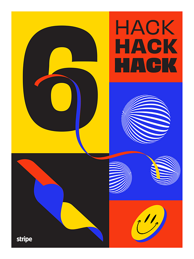 Hackathon poster v2 abstract branding design illustration layout logo poster typography