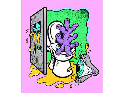 Lachrymae/Safe Space cartoon colorful digital art drawing illustration personal work quirky surreal