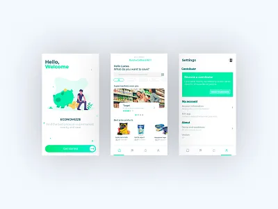 Price Comparison App 2019 trends app brazil design gradient green minimal mobile ui ux wallet