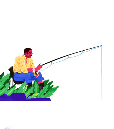 fishing... character characterdesign design designinpiration dribbble graphicdesign illustration minimal minimaldesign vector