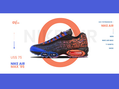 NIKE AIR MAX 95 app concept app design design graphic design landing page nike nike air max ui ux uxui