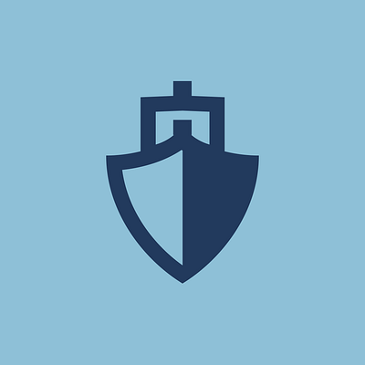 TrustyShip Logo brand identity logo shield ship
