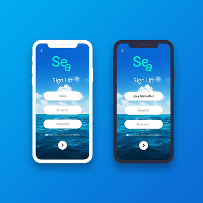 Daily UI challange #001 | Sign up App screen blue dailyui dailyui 001 design illustration illustrator logo ui ui design uiux ux uxui