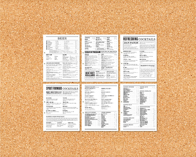 Whiskey Inferno Menu Design latout menu menu design restaurant