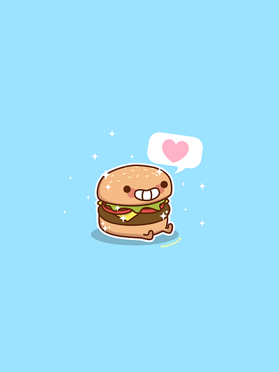 Hamburguesita cute cute art design illustration kawaii kawaii art vector