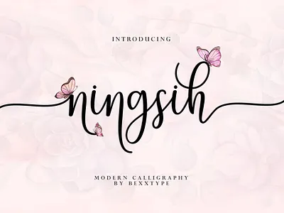 Ningsih Script | Luxury Font branding crafs design fonts illustration illustrator logo minimal type typography vector wedding