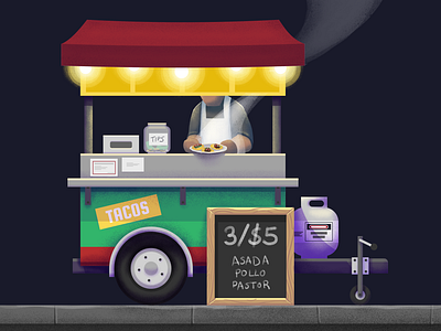 Street tacos affinitydesigner food card food truck mexican taco cart taco truck tacos