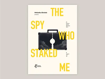 the spy who staked me version 2 bauhaus berlin crypto escape room germany movie mystery poster power print spy tower yellow