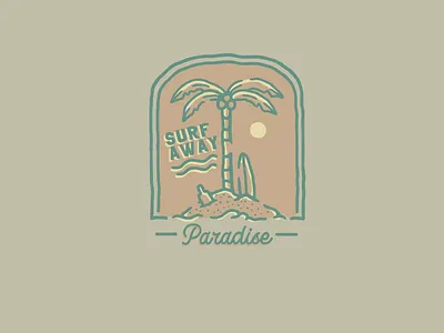 Surf Away (available for sale) brand design clothing design design illustration logo vector