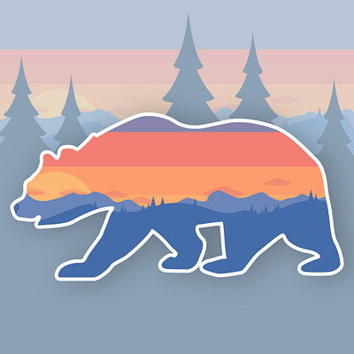 The Bear bear design illustration nature vector