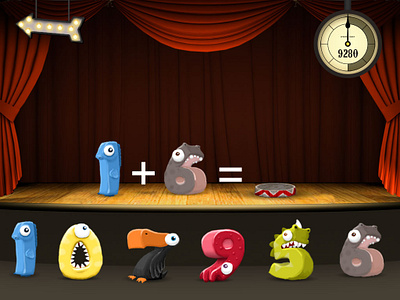 Math Monsters Game educational game games math numbers photoshop