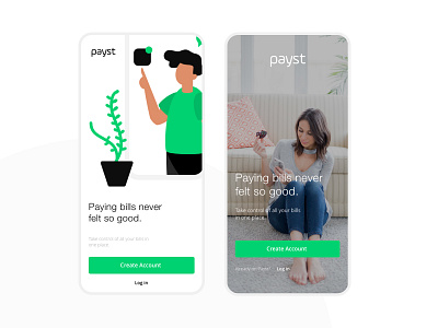 Payst Login Options apple branding clean illustraion mobile photography product design ui