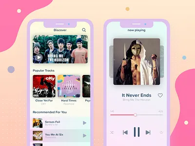 Music Player App animation app branding dailyui design flat illustration ios mobile music player product design spotify ui ux uxdesign web website