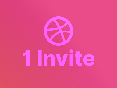 1 Dribbble Invite! dribbble invitation dribbble invite