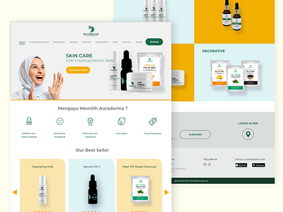 Home skin care beauty product health app healthcare homepage landingpage skincare skincareherbal uiux webdesign website design