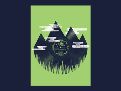 Big Rock Candy Mountain - Art Print art poster art print art prints french paper green hand printed illustration illustrations mountains poster screen printed screenprint trees vinyl wall art