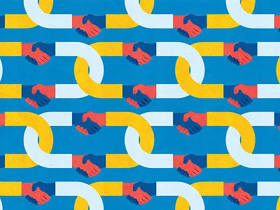 Society chain collaboration conceptual editorial editorial art editorial illustration graphic design hands handshake illustrator illustrators pattern pattern design print society teamwork textured textures vector web