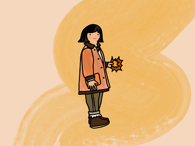 Little Autumn Girl affinity designer autumn girl girl character illustration