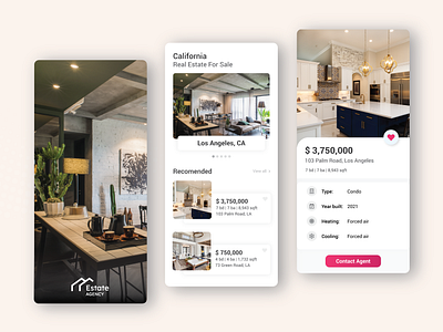 Estate Agency UI interior realestate uidesign uiux uxdesign