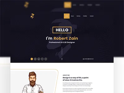 Personal Portfolio website design branding colorful envato landing page ui landingpage personal personal branding personal portfolio portfolio portfolios psd template template typography