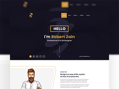 Personal Portfolio website design branding colorful envato landing page ui landingpage personal personal branding personal portfolio portfolio portfolios psd template template typography