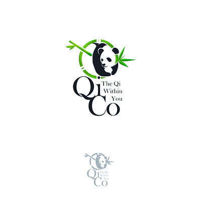 Logo Design for QiCo animal logo animals leaves logo logo logo agency logo design branding logo design concept logodesign panda panda logo