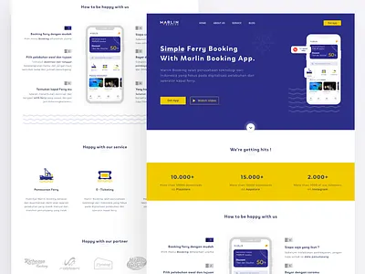Marlin Booking redesign landing page app application booking browse card clean dashboard design directory product ui uiux ux web