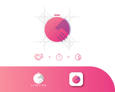 Lifetime Logo Concept app branding design flat icon logo ui ux vector web