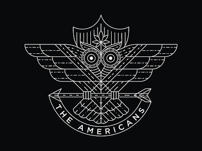 The Americans adobe illustrator bird branding icon identitas illustration line art logodesign merek minimal monoline tipografi vektor