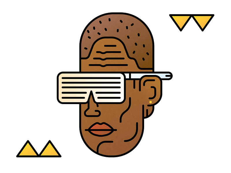 YE 2d character clean face illustration kanye line minimal shades vector