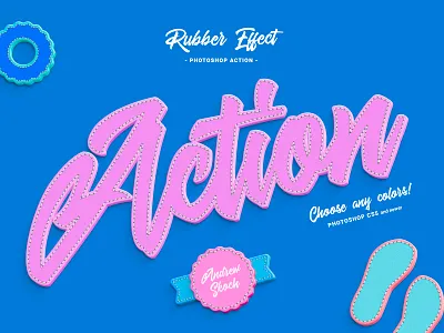 Rubber Photoshop Action action actions cute illustration lettering lettering art letters photoshop photoshop actions rubber stitched text effect typography